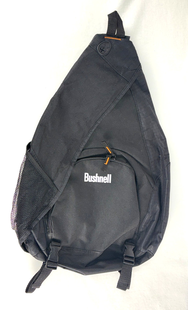 EUC Bushnell Black Canvas Shoulder Sling Backpack