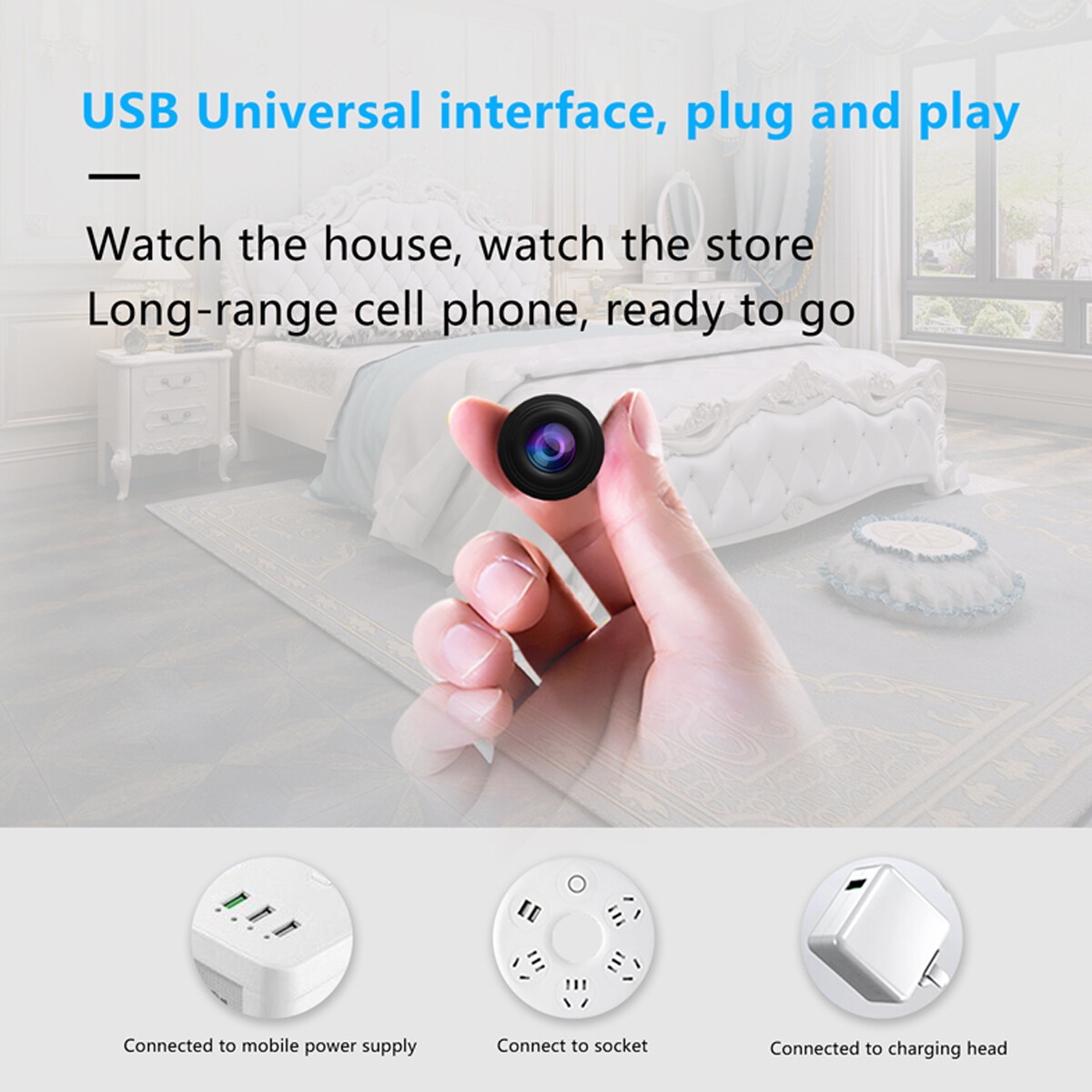Mini WiFi Camera HD 1080P IP Motion Detection Camcorder Home Security Cam