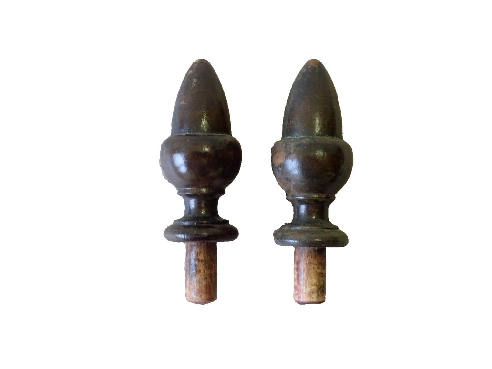 Antique carved acorn drawer knobs