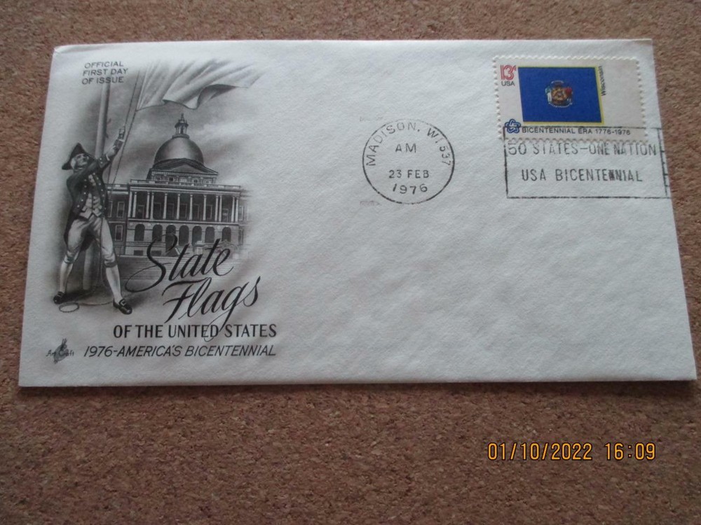 Wisconsin: 5 Various First Day Covers