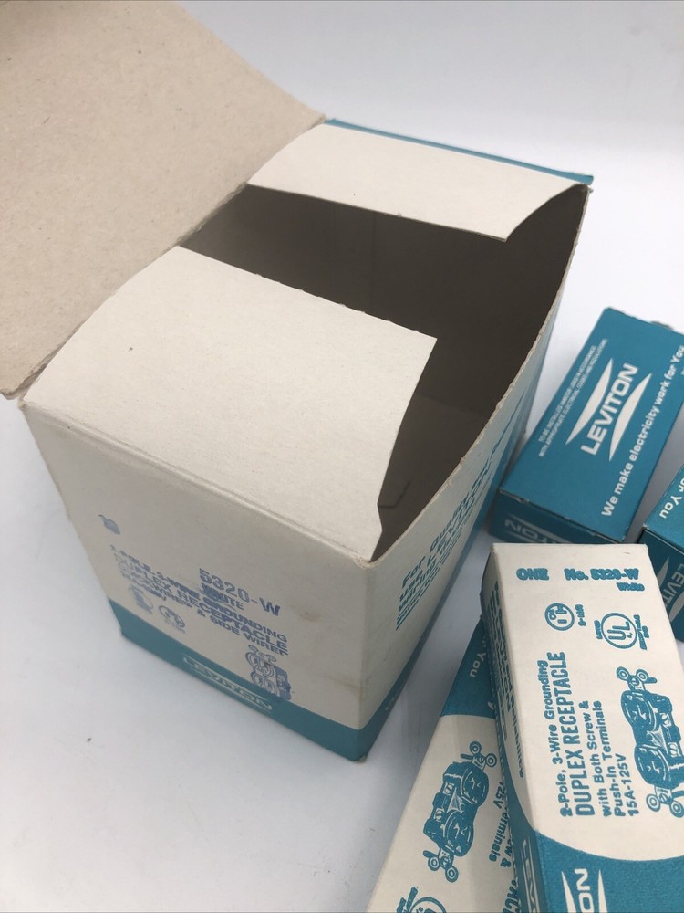 Vintage EMPTY Leviton Electrical Outlet And Switch Boxes For Display & Collect