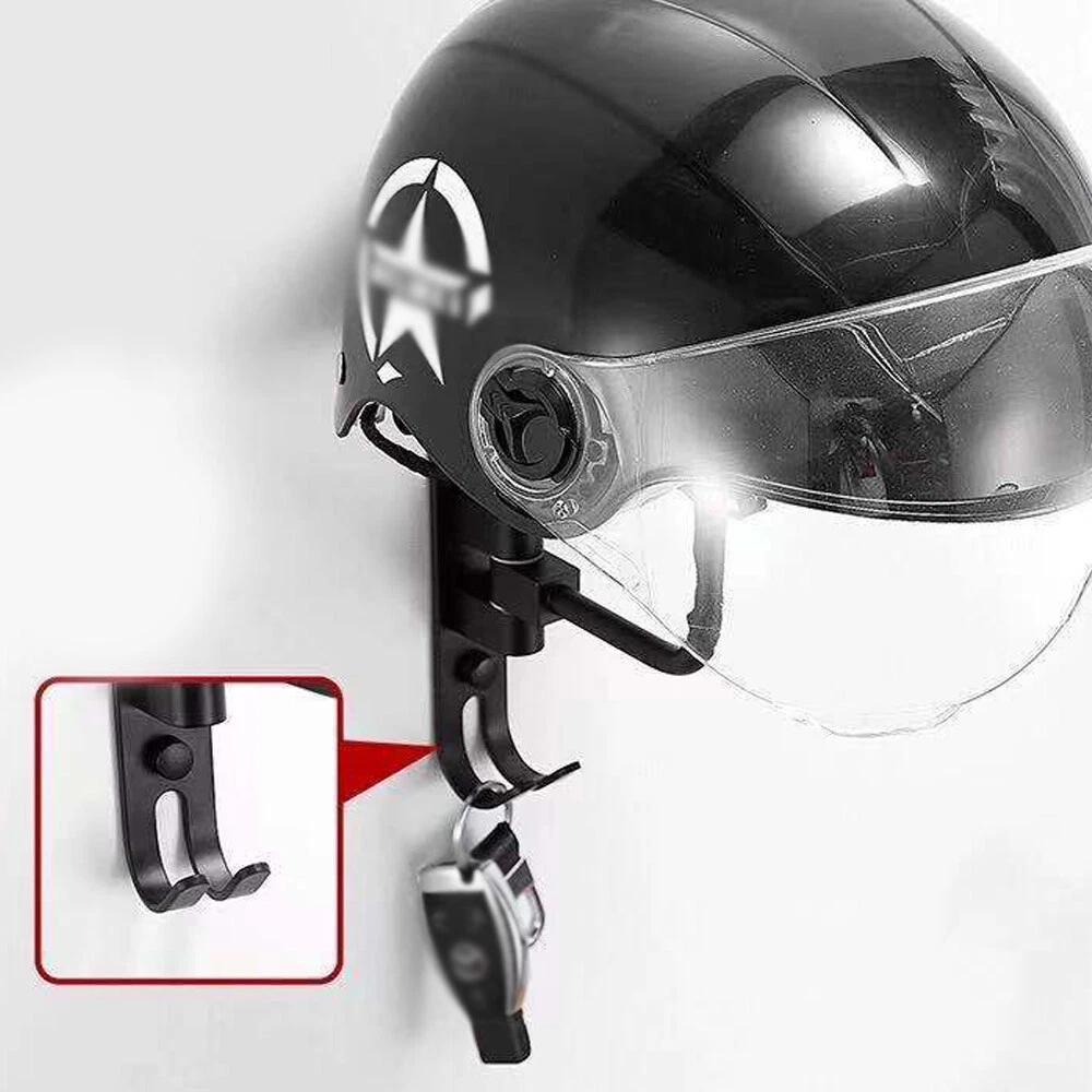 2/4/6PCS Motorcycle Helmet Holder Hook Jacket Bag Display Rack Wall Mount Hanger
