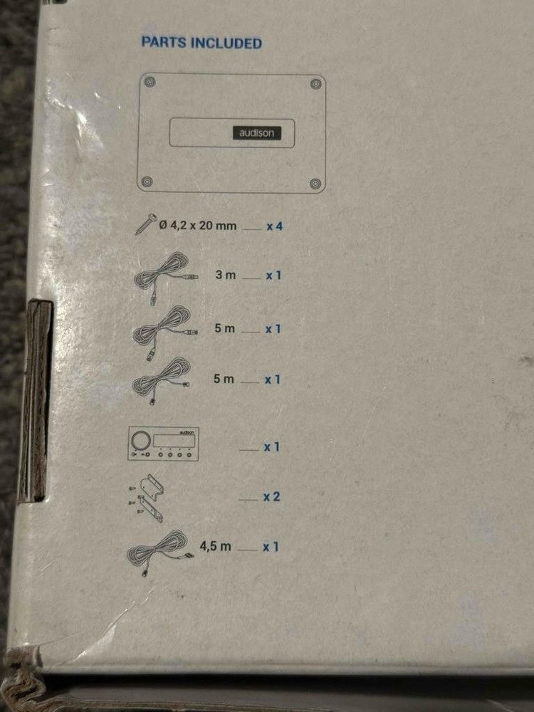 Audison Bit One Signal Interface Processor 8 Channel In Out One.1 w/ Box Cables