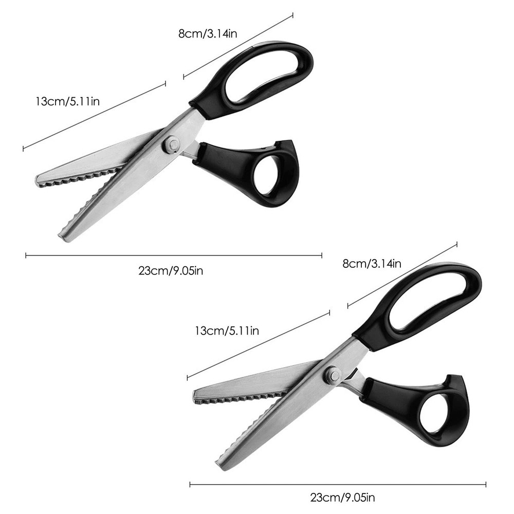 2 Models Pinking Shears for Crafting and Paper Cutting, Zig Zag Scissors for ...