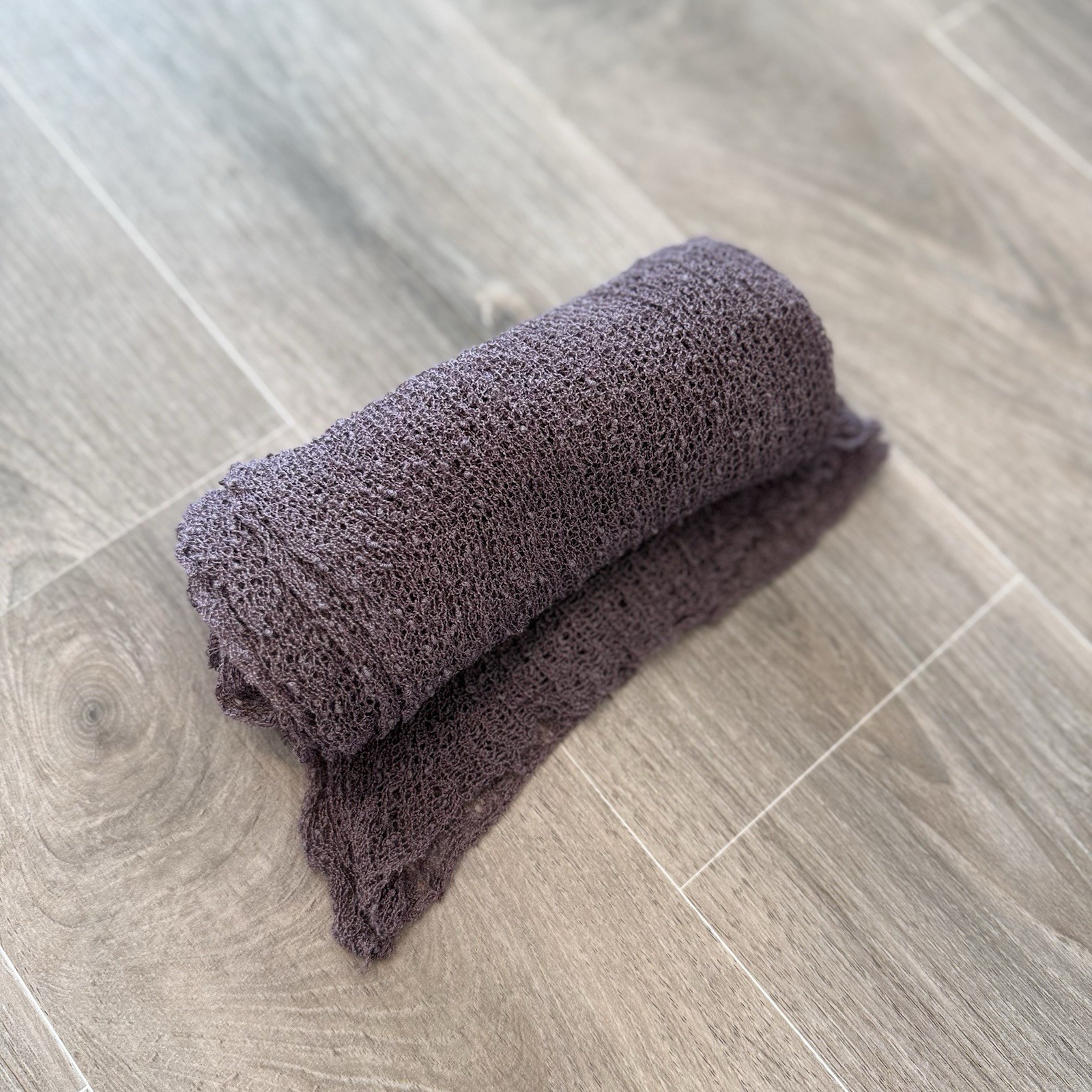 Faux Fur Newborn Baby Nest Newborn Photography Prop Set - Purple/Mauve