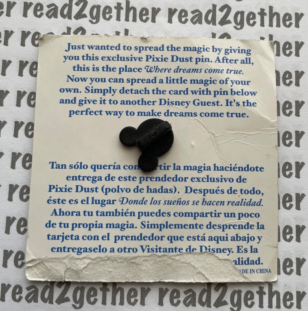 Disney Pin Where Dreams Come True Pixie Dust Tinker Bell Version 3