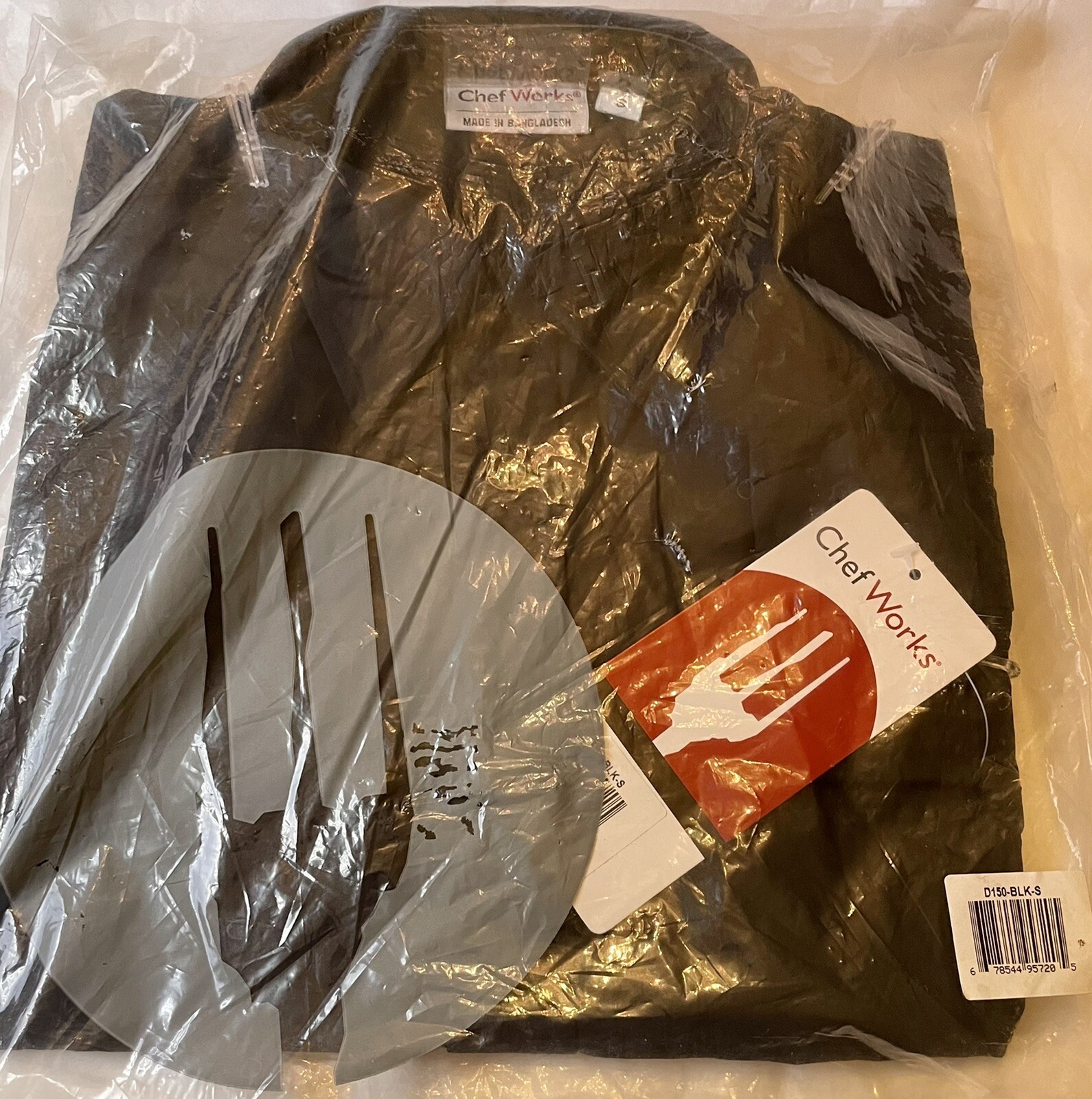 Chef Works D150-BLK-Size Small Black Server Restaurant Commercial Dress Shirt