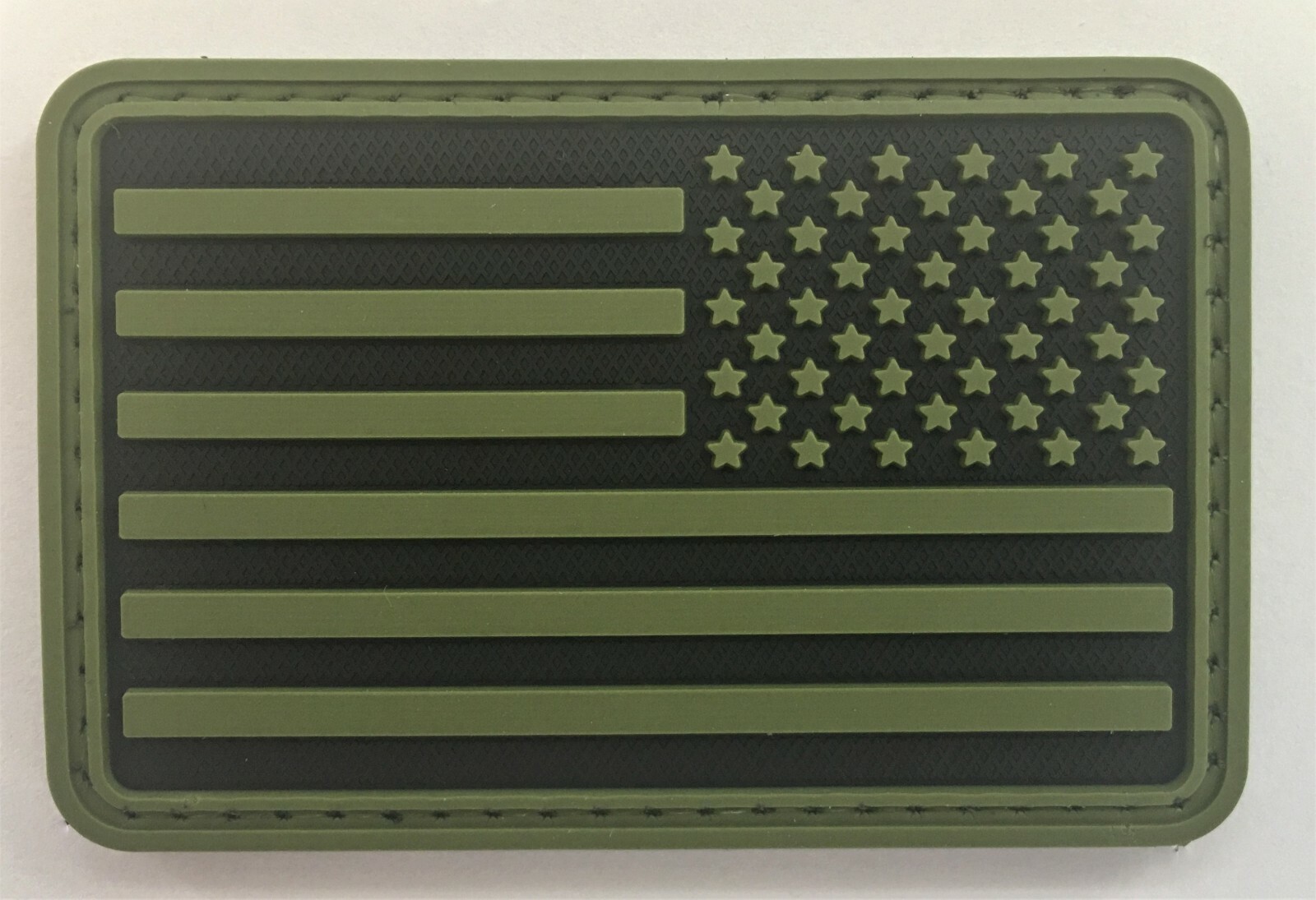Olive US Flag (Reverse) PVC Patch ( Recon SOI SEAL Ranger Special Forces GB) 527