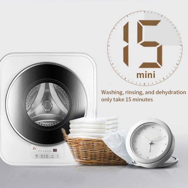 3KG220V Fully Automatic Wall Mounted Loading Mini Washing and Drying Machine