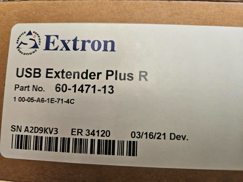 Extron USB Extender Plus Receiver ONLY 60-1471-13 Complete Box New