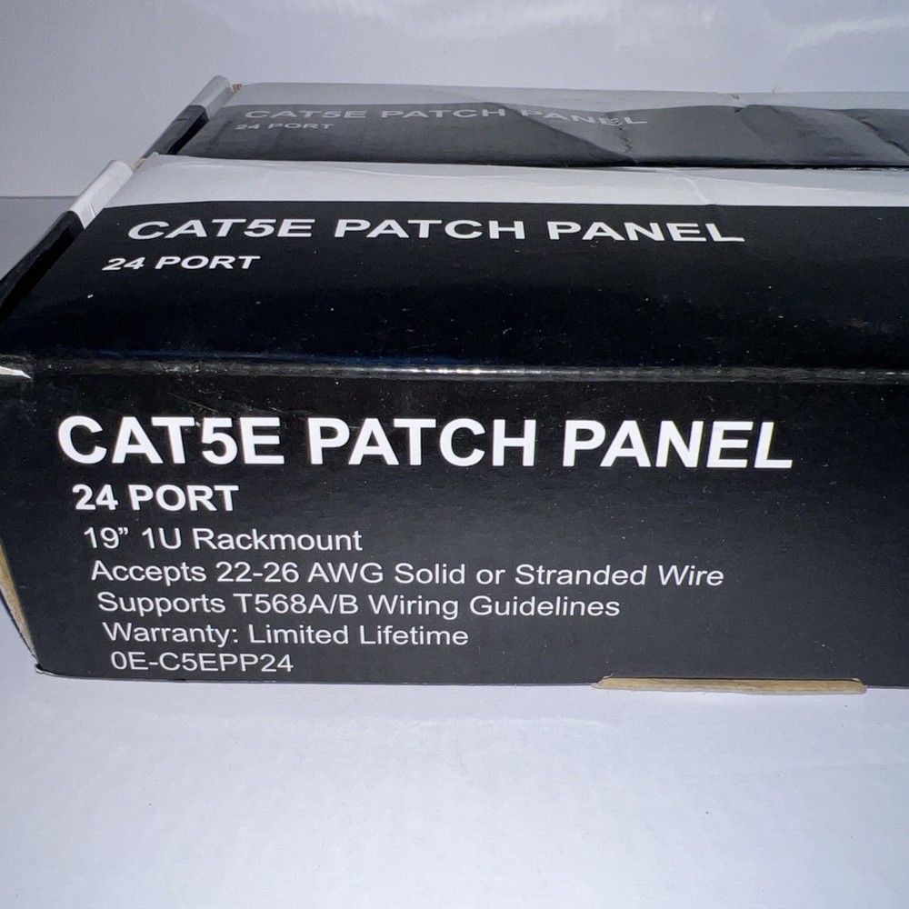 2 WBOX Technologies CAT5E Patch Panel 24 Port 19" Rackmount Open Box