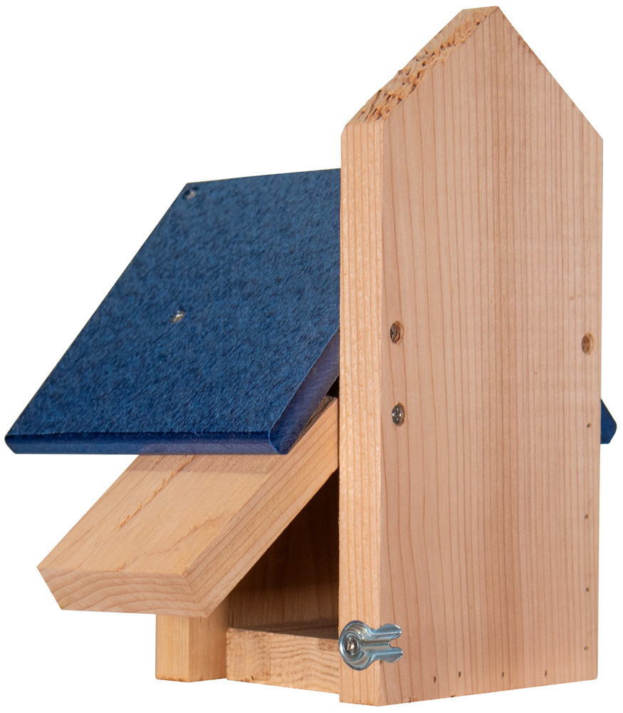 (Blue) Post Mount Wren House