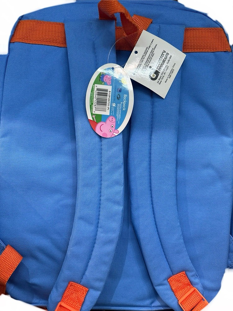 Large Backpack - Peppa Pig - Checker w/George 17"