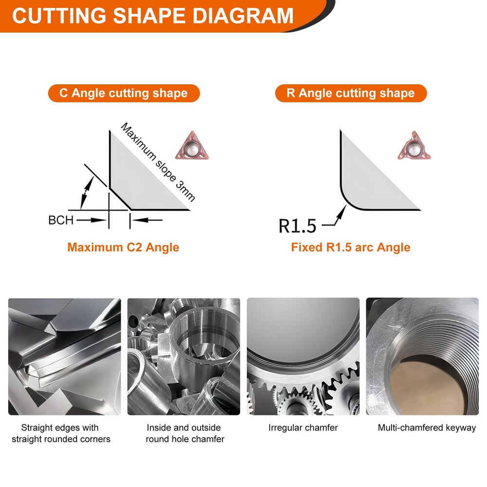 Pneumatic Chamfering Machine Metal Trimming Air Chamfer Beveling Tool & Inserts