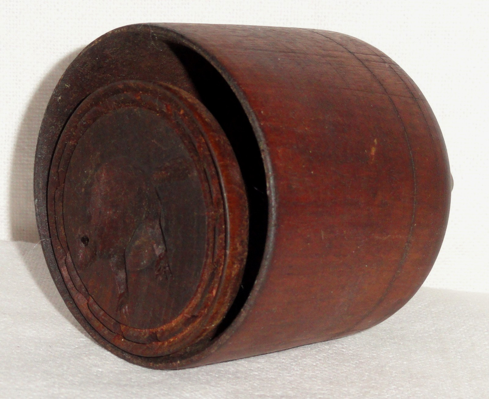 Antique Wood Butter Mold/Press ~ Plunger ~ Hand Carved Beaver Stamp