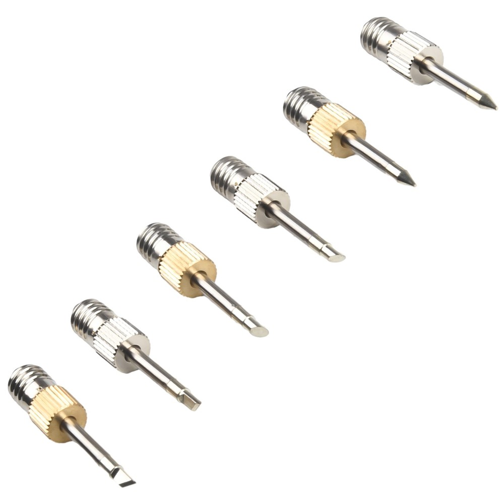 6pcs Replacement Soldering Iron Tips E10 Interface Electric Soldering/Needle Tip