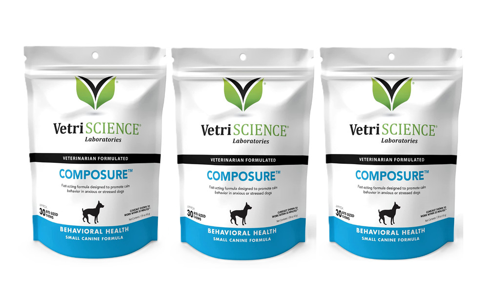 VetriScience Composure Bite-Sized Chews (30 Chews) Set of 3