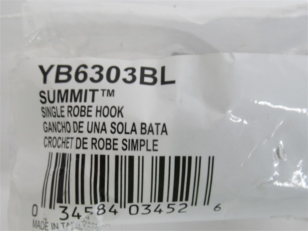 Moen YB6303BL , Summit Matte Black Single Robe Hook