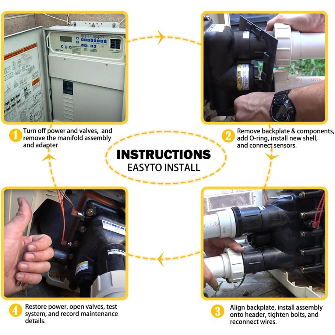 77707-0206 Pool Heater Manifold Body for Pentair MasterTemp,Sta-Rite Max-e-Therm