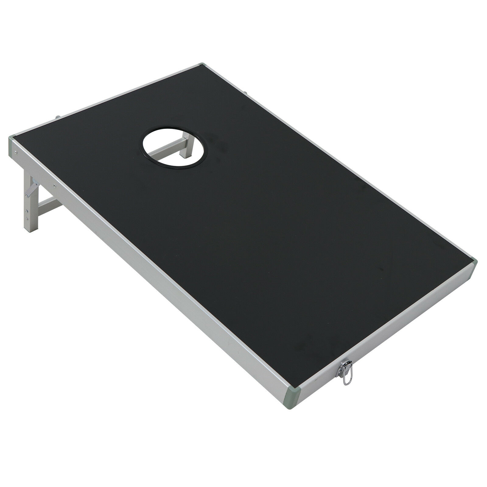 Foldable Cornhole Bean Bag Toss Game Set Regulation Size Aluminum Frame W/8 Bags