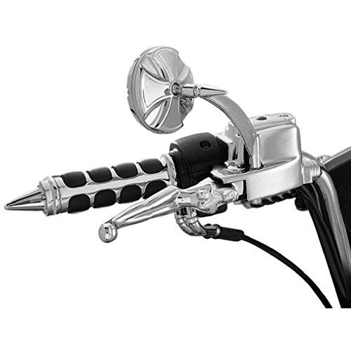 1 Pair Hand Grips Chrome Black-C