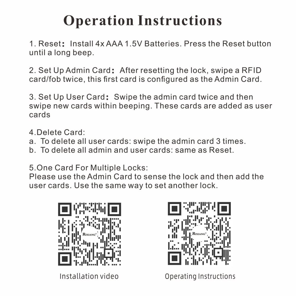 Rixiang RFID Electronic Cabinet Lock Hidden DIY Magnetic Lock,