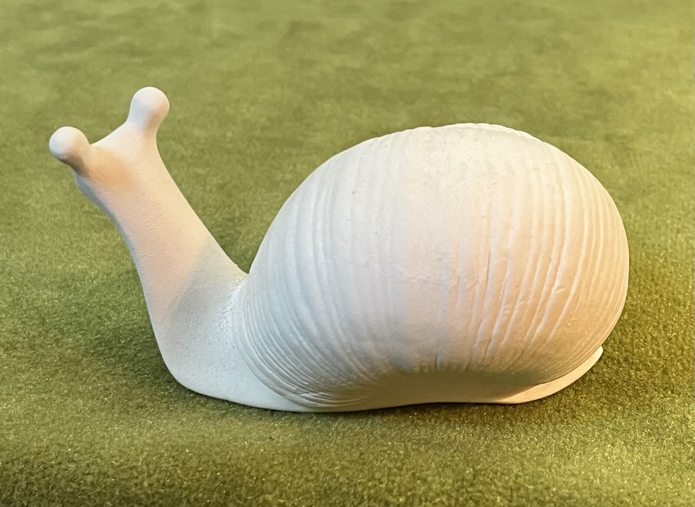 Ceramic Bisque-Unpainted 4” Small-SOLID -1/2 lb. SNAIL Statue-Ready 4 U To Paint