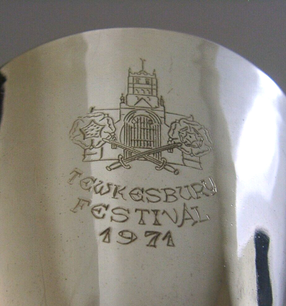 PLANNISHED TEWKESBURY STERLING SILVER WINE GOBLET CHALICE 1971 BARWARE 146g
