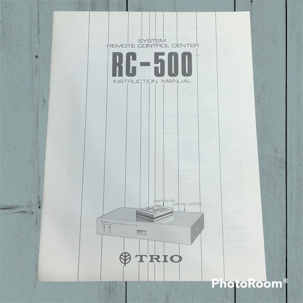 Trio RC-500 Remote Control Centre Instruction Manual