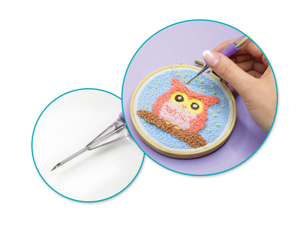 Needle Crafters Punch Needle with Threaders for Floss