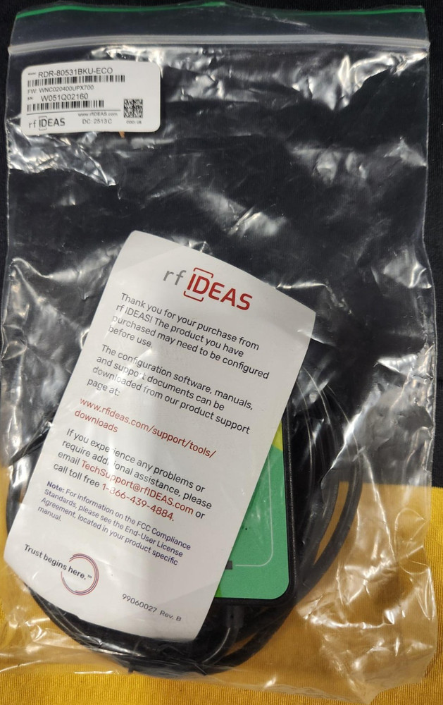 RF IDEAS WAVE ID PLUS MINI KEYSTROKE V3 BLACK 16IN USB READER - RDR-80531BKU