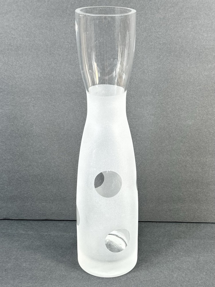Frosted Glass Polka Dot Pattern Vase