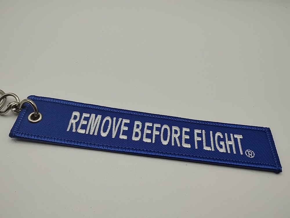 Boeing Remove Before Flight Keychain Blue