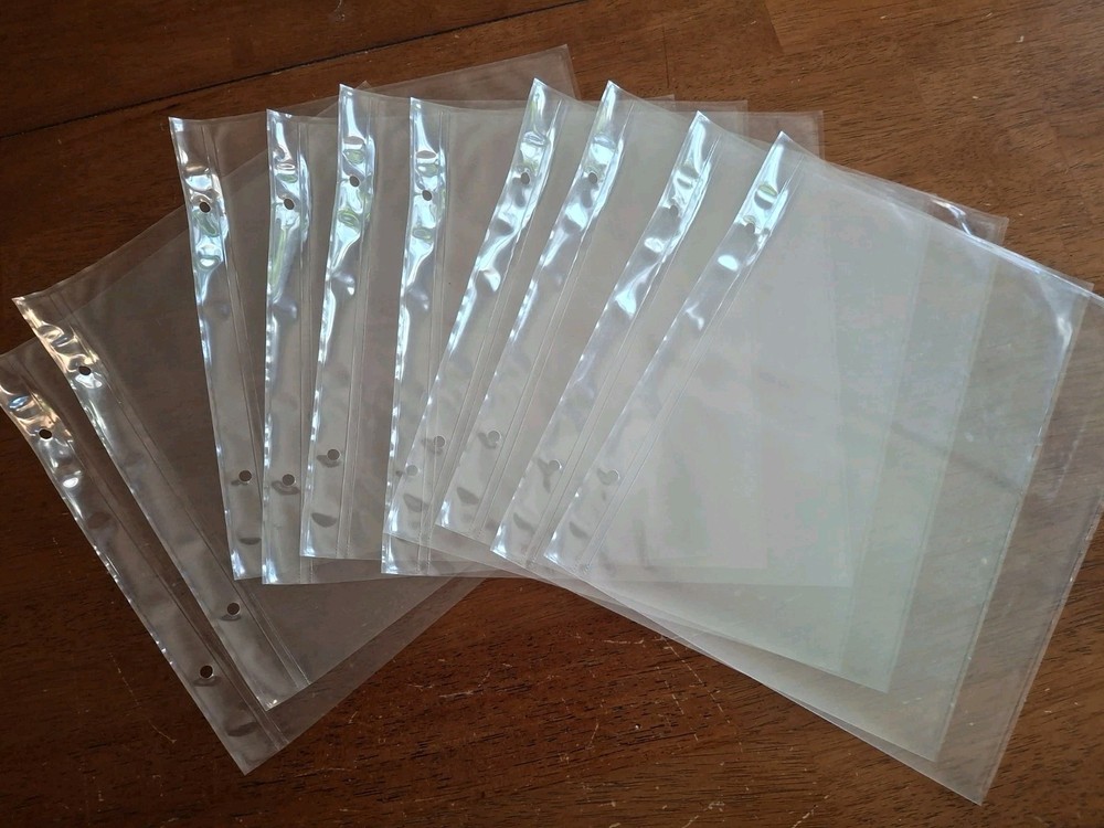10 Clear 1 Pocket PCS First Day Cover Pages for PCS  2 Post Albums