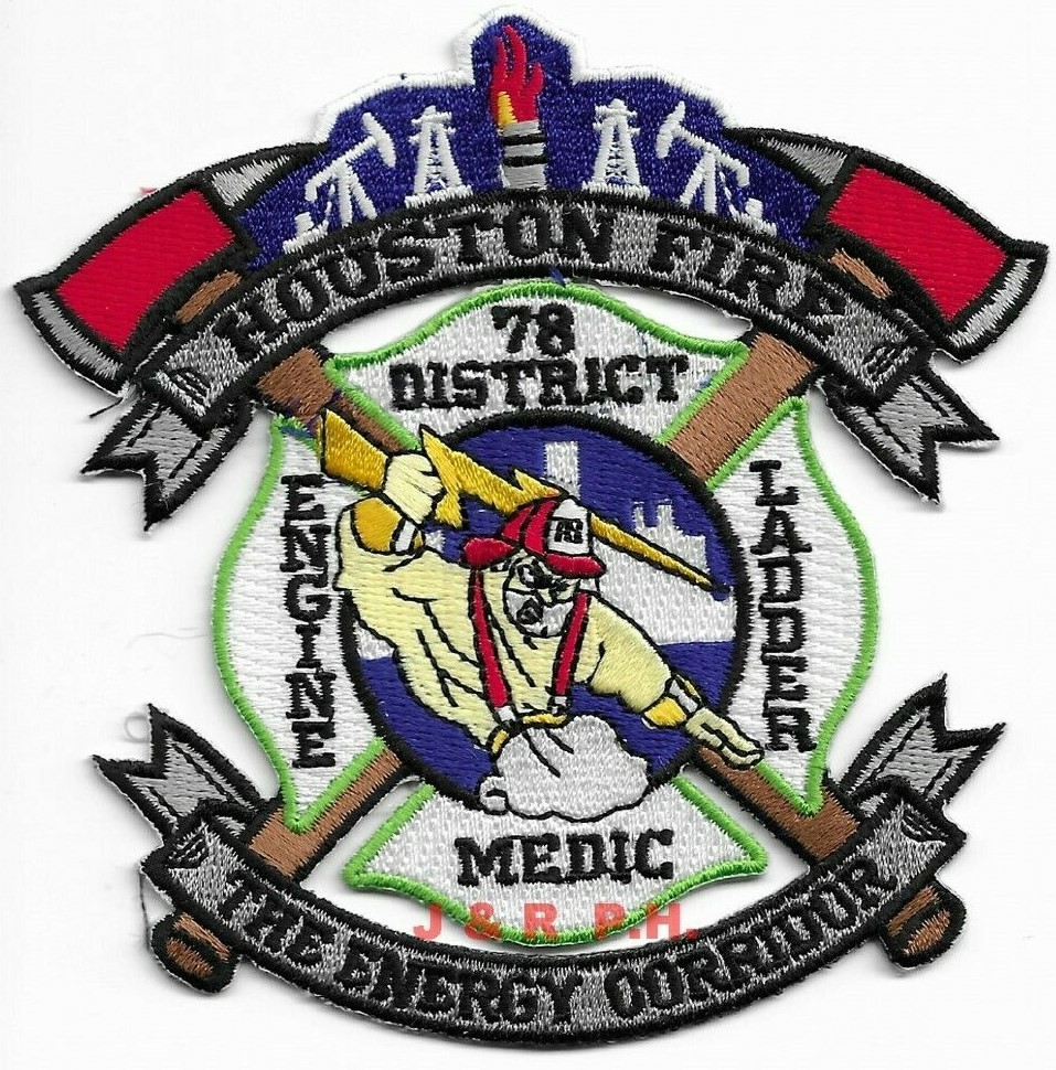 Houston Station - 78  "Energy Corridor", TX version 2 (4" x 4") fire patch