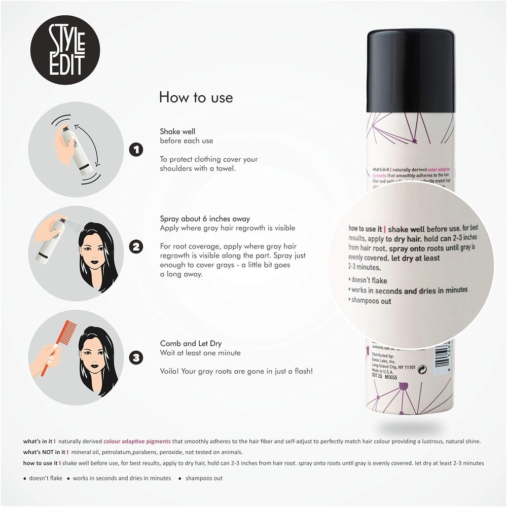 Style Edit Root Concealer Spray Medium Brown