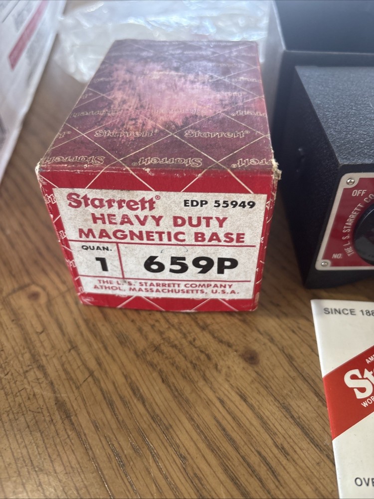 Starrett 659P Large Magnetic Base, + 659G Post