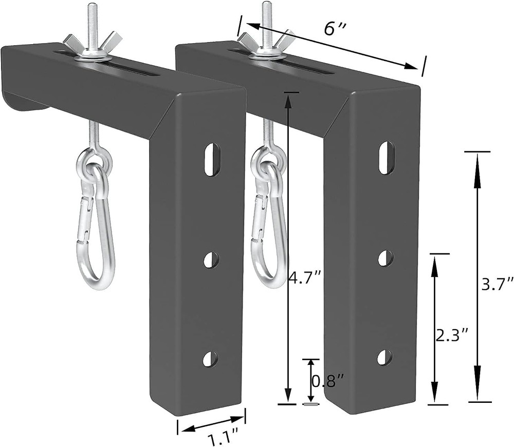 Universal Projector Screen L-Bracket Wall Hanging Mount 6 inch Adjustable