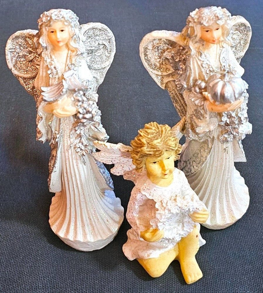 3pc Decorative Resin Angel Figures