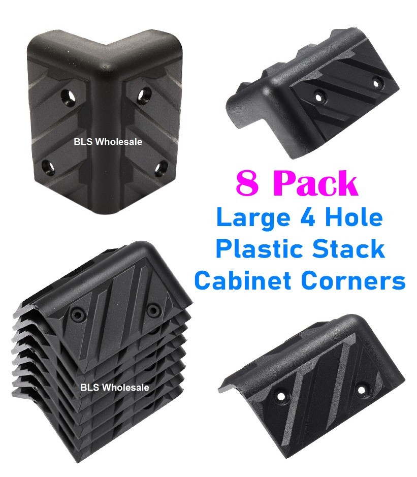 8 Pack Large Plastic Cabinet Speaker Box Amp Rack DJ Case Corner Protectors