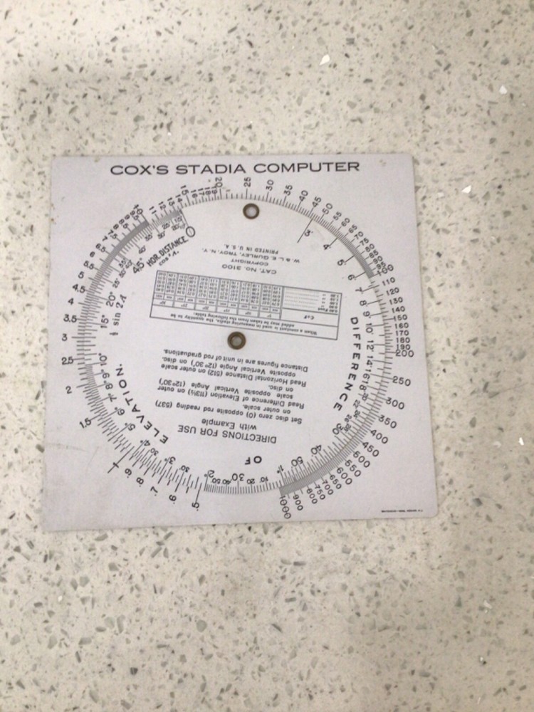 Cox’s Stadia Computer made by W. & L.E. Gurley