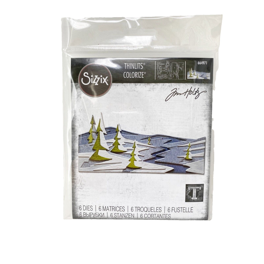 Sizzix Thinlits Tim Holtz Snowscape, Colorize Cutting Dies Christmas Winter NEW