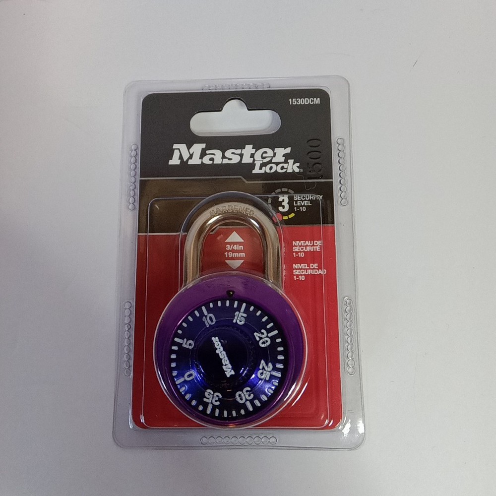New In Package Master Lock Level 3 Security Combination Padlock Purple