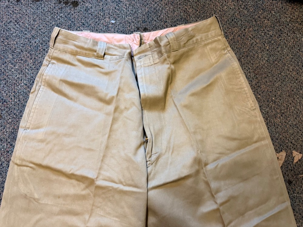 ORIGINAL WWII US ARMY OFFICER CLASS A "KHAKI" TROUSERS- MEDIUM SHORT 34X28