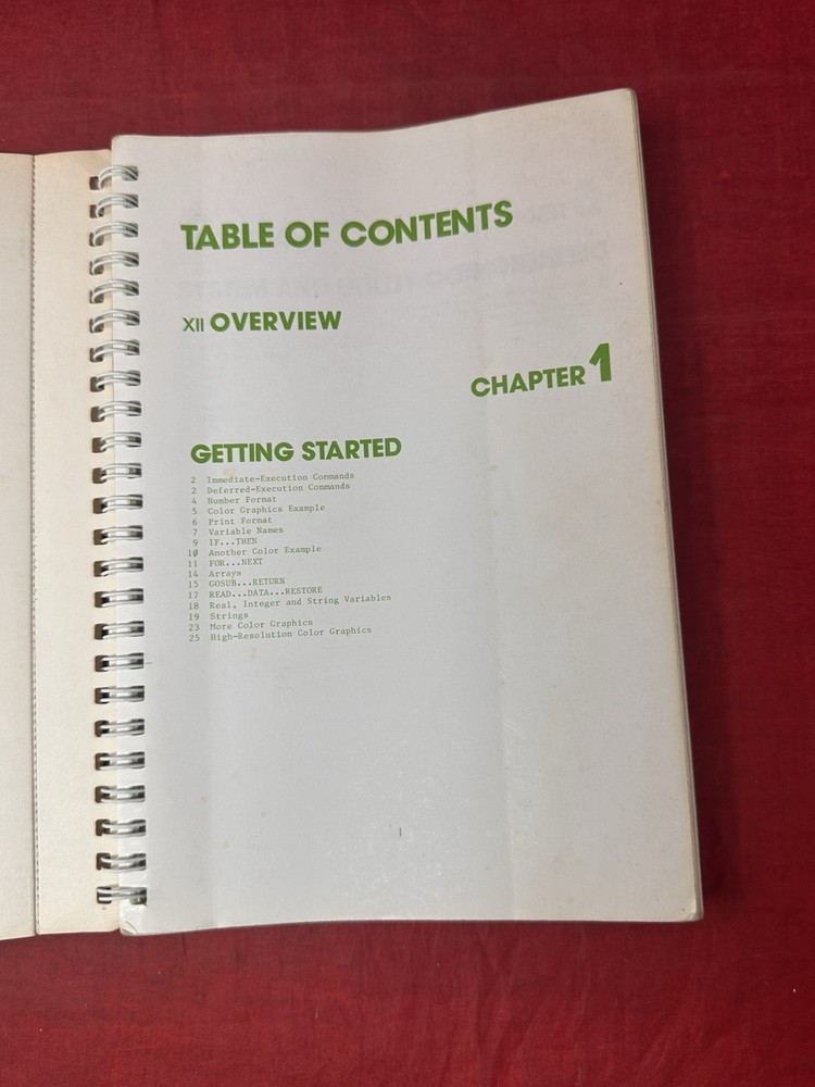 Applesoft II Basic Programming Reference Manual VTG 1978 w/ Foldout Spiral Book