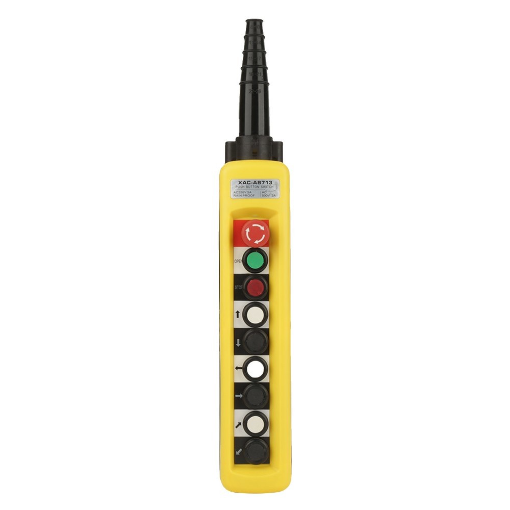 Crane Chain Hoist Push Button Switch Lifting Pendant Controller&Emergency Stop↑