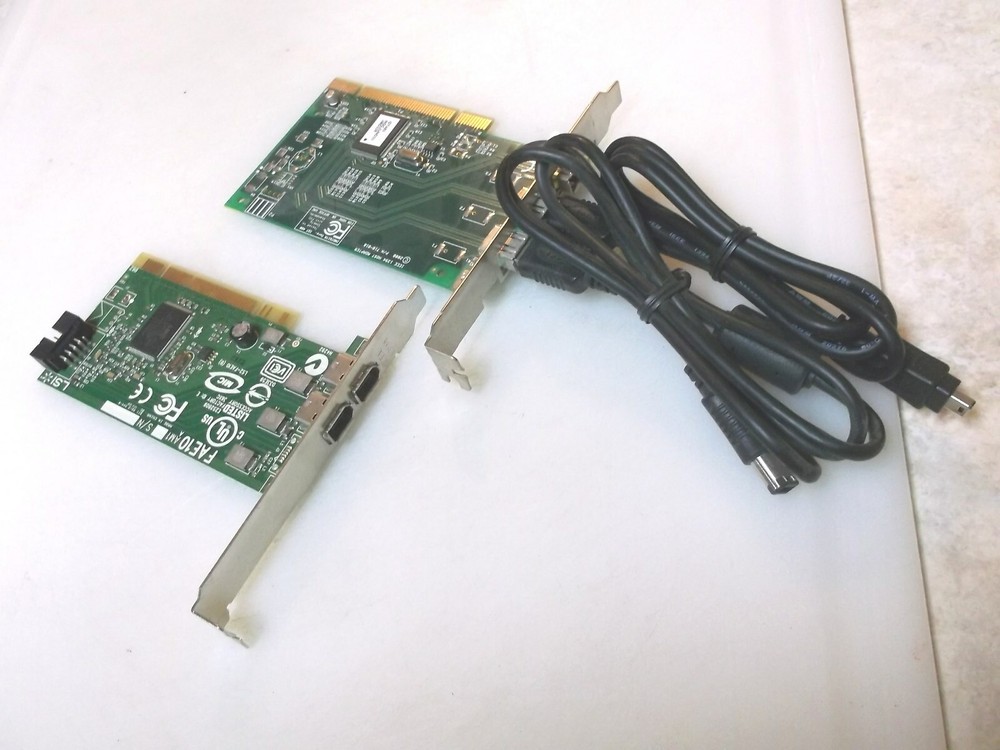 IEEE-1394 Fire Wire PCI Adapter Board w/ Cables (Pair)