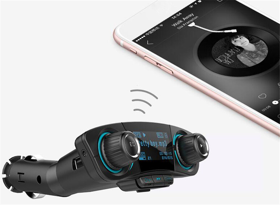 12V Bluetooth Handsfree Car Kit FM Transmitter Radio MP3 Player USB Charger AUX