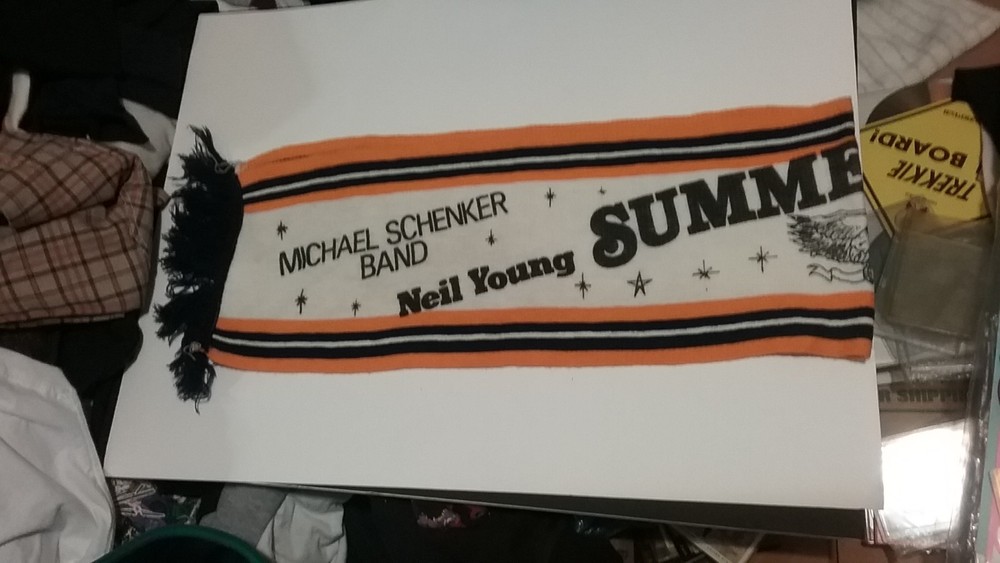 SUMMER NIGHT 1982 nurember GER FRINGE SCARF NEIL TULL CRIMSON SCHENKER 46" RARE