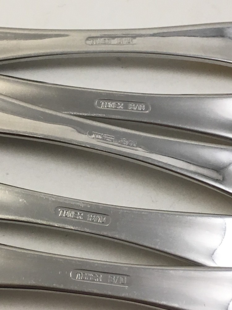 Toner 18/10 Stainless Silverware 5 Forks 8" Flatware